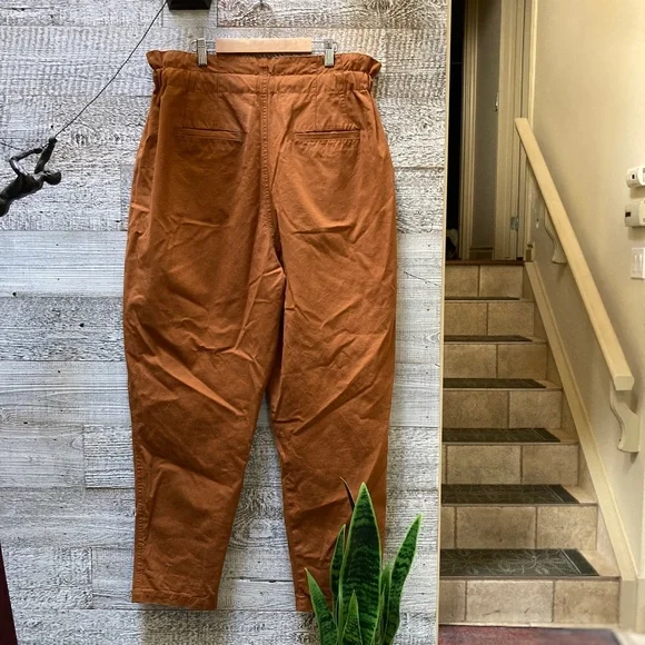 Propaganda | Cotton Paperbag Pants - L, Rust Orange - Picture 3 of 15